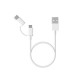 2 in 1 Micro USB to Type-C Fast Charging Data Cable 1M for Xiaomi Mi 10 for POCO X3 NFC for Samsung Galaxy Note S20 ultra