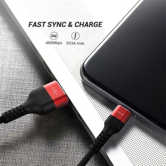 QG-CC13 Micro USB Data Cable 2.4A Nylon Fast Charging ASUS ZenFone Max Pro (M1) ZB602KL Huawei