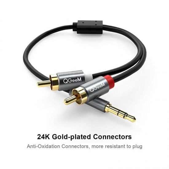 RCA Cable 2RCA to 3.5 Audio Jack AUX Adapter Cable for DJ Amplifiers Subwoofer Audio Mixer Home Theater DVD