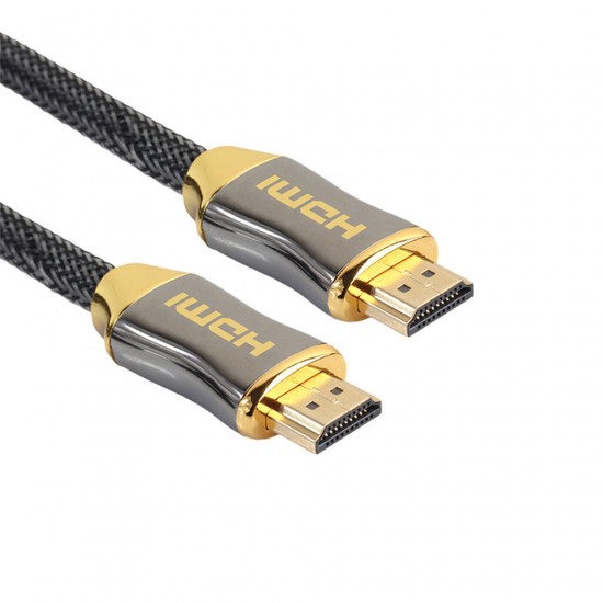 Zinc Alloy 4K V2.0 HDMI Compatible to HDMI Compatible Braid Cable HD for TV LCD Notebook Projector Computer