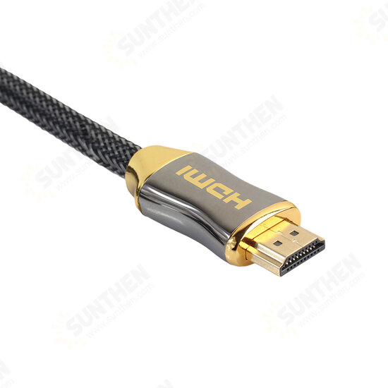 Zinc Alloy 4K V2.0 HDMI Compatible to HDMI Compatible Braid Cable HD for TV LCD Notebook Projector Computer