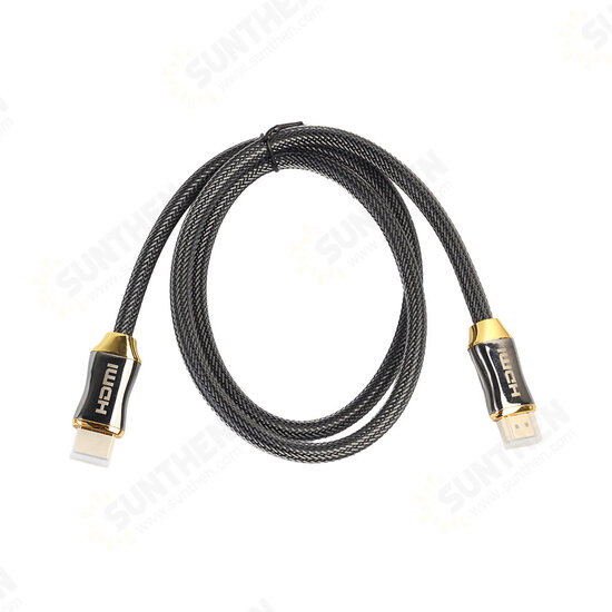 Zinc Alloy 4K V2.0 HDMI Compatible to HDMI Compatible Braid Cable HD for TV LCD Notebook Projector Computer