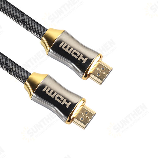 Zinc Alloy 4K V2.0 HDMI Compatible to HDMI Compatible Braid Cable HD for TV LCD Notebook Projector Computer