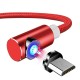 2.4A Micro USB 360 Degree Elbow Magnetic LED Indicator Fast Charging Data Cable For HUAWEI OPPO VIVO