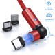 AM68 3 in 1 Data Cable Elbow LED Indicator Fast Charging USB Magnetic Rotation Line For iPhone XS 11Pro MI10 Note 9S