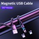 Magnetic Data Cable 3A USB Type- C Micro USB Fast Charging Line For Huawei P40 Pro Mate 30+ Mi10 Note 9S ASUS ZenFone Max Pro (M1) ZB602KL