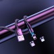 T02 3A LED Magnetic Round Type-C Micro USB Data Cable for Samsung S10 S9 HUAWEI K30 LG