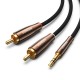 2RCA to 3.5mm Cable Hi-Fi Nylon-Braided RCA to AUX Audio Cord For Speaker TV Car Sound System