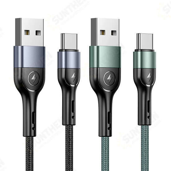 U55 Aluminum Alloy Braided Type-C Micro USB Data Cable for Samsung Galaxy Note S20 ultra S21 Huawei Mate40 OnePlus 8 Pro OPPO VIVO