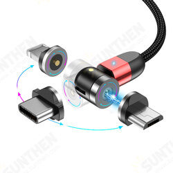2.4A 2in1 LED 540° Magnetic Dual Position Game Quick Charge Data Cable for Samsung S10+ Note8 HUAWEI 2.4A 2in1 LED 540° Magnetic Dual Position Game Quick Charge Data Cable for Samsung S10+ Note8 HUAWEI