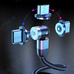 2.4A 2in1 LED 540° Magnetic Dual Position Game Quick Charge Data Cable for Samsung S10+ Note8 HUAWEI 2.4A 2in1 LED 540° Magnetic Dual Position Game Quick Charge Data Cable for Samsung S10+ Note8 HUAWEI