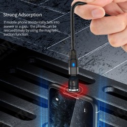 3in1 3A Magnetic USB to USB-C/Micro USB Data Cable 540° Rotation Fast Charging Data Transmission Cable 0.5/1/2m Samsung iPad MacBook Huawei OnePlus