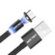 3 in 1 Magnetic LED Micro USB Type-C Braided Fast Charging Data Cable for Samsung Galaxy S21 Note S20 ultra Huawei Mate40 P50 OnePlus 9 Pro OPPO