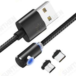 LED 90 Degree Rotatable Magnetic 2.4A Light Indicator Nylon 1M Type-C Fast Charging Data Cable for Samsung S10+ 9T Note8 HUAWEI P30Pro LED 90 Degree Rotatable Magnetic 2.4A Light Indicator Nylon 1M Type-C Fast Charging Data Cable for Samsung S10+ 9T Note8 HUAWEI P30Pro