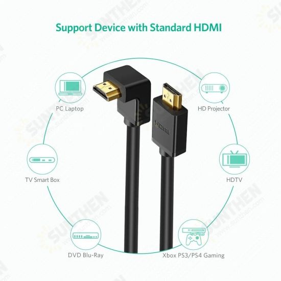 270-Degree Angled 4K HDMI Cable for PC/Laptop/HD Projector/HDTV/TV Smart Box