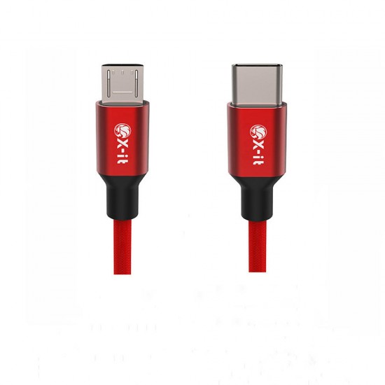 X-IT 2.1A Micro USB ToType-C Fast Charging Data Cable For OPPO VIVO HUAWEI P30 S10 S10+