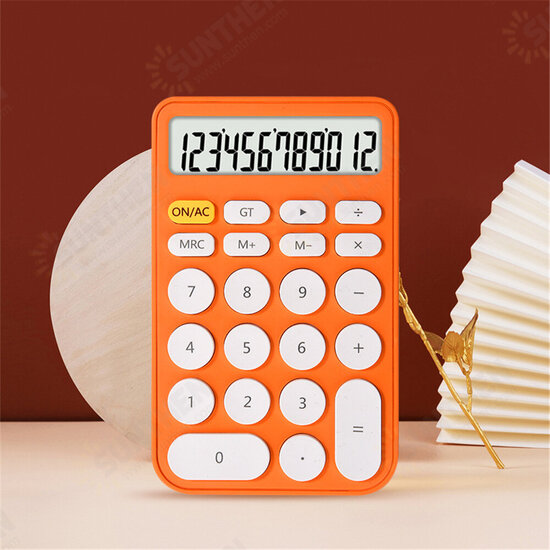 12 Digit Calculator Large Screen Ultra Thin Financial Office Accounting Calculator Portable Stationery Students Supplies