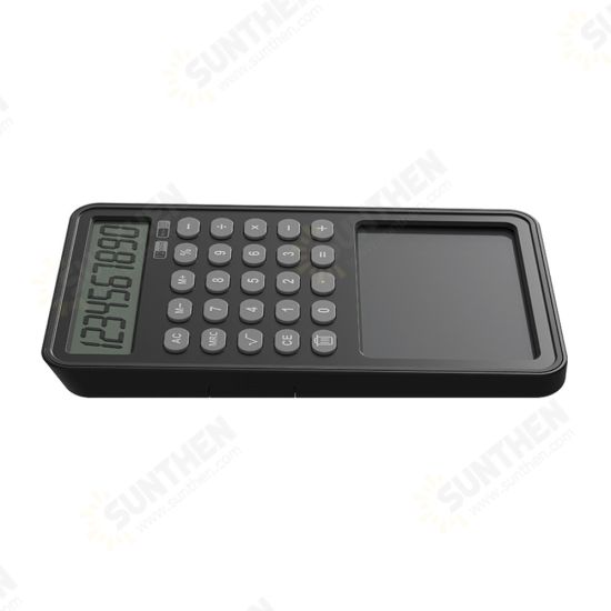 12 Digit Calculator with LCD Writing Board Left Hand Portable Drawing Draft Board Office Finance Calculator for School and Working