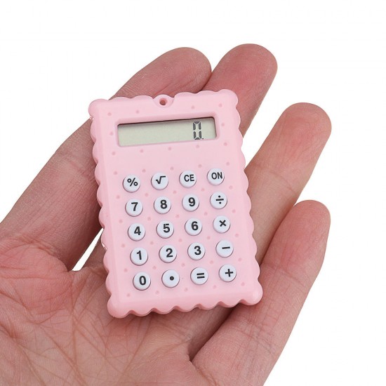 Korean Cartoon Mini Ultra-thin Button Battery Cute Calculator Creative Portable Computer