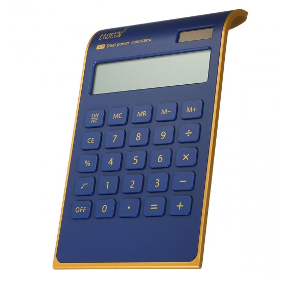 Creative Portable Ultra-thin Gold Frame Calculator Solar Energy Caculator Stationery Set