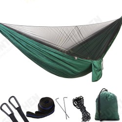 1-2 Person Portable Outdoor Camping Hammock with Mosquito Net High Strength Parachute Fabric Hanging Bed Hunting Sleeping Swing 1-2 Person Portable Outdoor Camping Hammock with Mosquito Net High Strength Parachute Fabric Hanging Bed Hunting Sleeping Swing