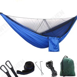 1-2 Person Portable Outdoor Camping Hammock with Mosquito Net High Strength Parachute Fabric Hanging Bed Hunting Sleeping Swing 1-2 Person Portable Outdoor Camping Hammock with Mosquito Net High Strength Parachute Fabric Hanging Bed Hunting Sleeping Swing
