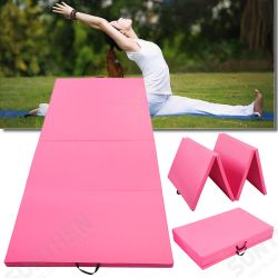 118x47x1.96inch 4 Folding Super Large Gymnastics Mat Yoga Gym Exercise Pad Pink 118x47x1.96inch 4 Folding Super Large Gymnastics Mat Yoga Gym Exercise Pad Pink