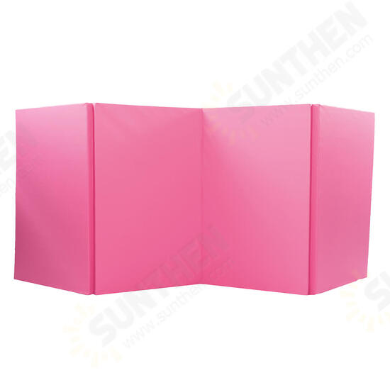 118x47x1.96inch 4 Folding Super Large Gymnastics Mat Yoga Gym Exercise Pad Pink