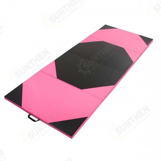 118x47x1.97inch 4-Fold Exercise Yoga Gymnastics Mat Gym PU Soft Tumble Play Crash Safety Fitness Pad