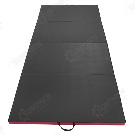 118x47x1.97inch 4-Fold Exercise Yoga Gymnastics Mat Gym PU Soft Tumble Play Crash Safety Fitness Pad