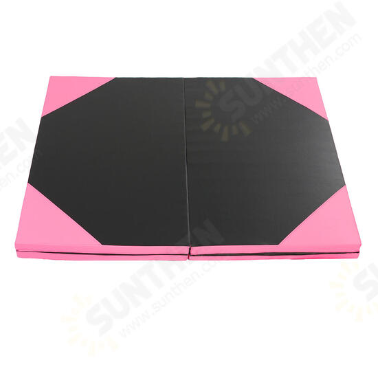 118x47x1.97inch 4-Fold Exercise Yoga Gymnastics Mat Gym PU Soft Tumble Play Crash Safety Fitness Pad