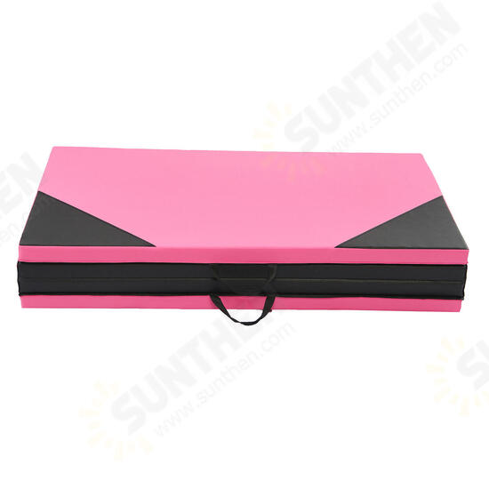 118x47x1.97inch 4-Fold Exercise Yoga Gymnastics Mat Gym PU Soft Tumble Play Crash Safety Fitness Pad