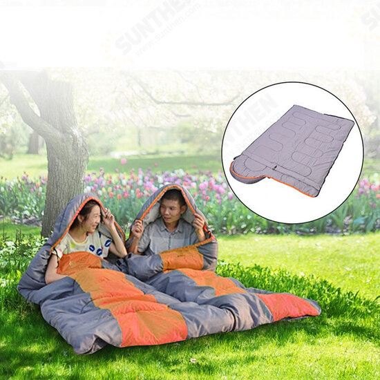 1.4KG Thicken 210T Waterproof Sleeping Bag With Pillow Portable Lightweight Outdoor Camping Hiking Sleeg Bag Outdoor Bedding For Single People