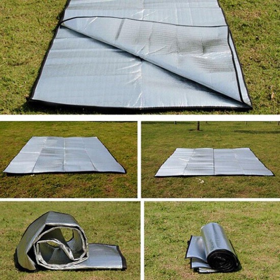 200x200CM Aluminum Foil Sleeping Pad Picnic Mat for Outdoor Camping Hiking Traveling