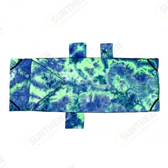 210 x 75cm Beach Chair Towel Lazy Sunbath Towel Tie-dye Multi-pocket Absorbent Camping Mat Towels