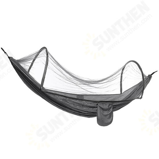 210T Nylon Hammock Ourdoor Camping Travel Hanging Bed With Mosquito Net