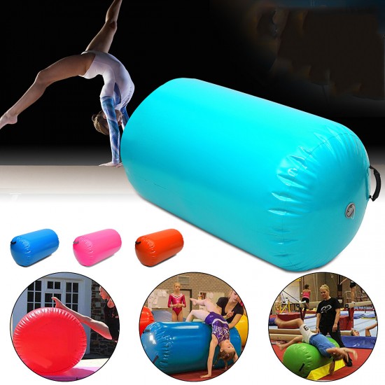 25.5x39.3inch Inflatable Airtrack Home Roller Small Airtrack Gymnastics Mat Cylinder Gym Training