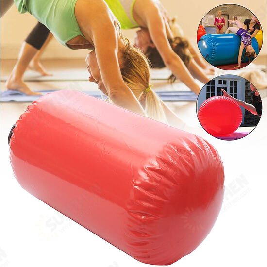 25.5x39.3inch Inflatable Airtrack Home Roller Small Airtrack Gymnastics Mat Cylinder Gym Training