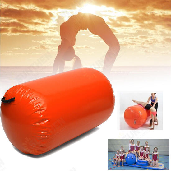 25.5x39.3inch Inflatable Airtrack Home Roller Small Airtrack Gymnastics Mat Cylinder Gym Training