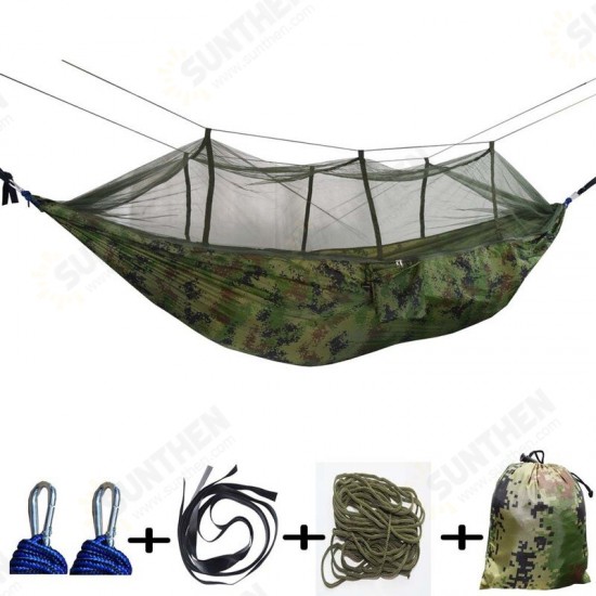 260x140cm Double People Mosquito Hammock Camping Garden Sleeping Hanging Bed Max Load 300kg