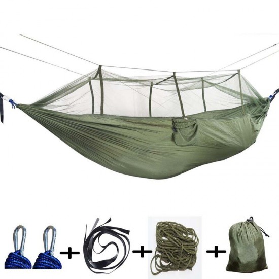 260x140cm Double People Mosquito Hammock Camping Garden Sleeping Hanging Bed Max Load 300kg