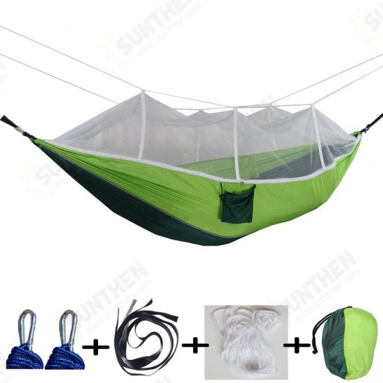 260x140cm Double People Mosquito Hammock Camping Garden Sleeping Hanging Bed Max Load 300kg 260x140cm Double People Mosquito Hammock Camping Garden Sleeping Hanging Bed Max Load 300kg