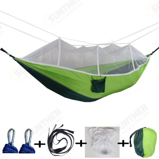 260x140cm Double People Mosquito Hammock Camping Garden Sleeping Hanging Bed Max Load 300kg