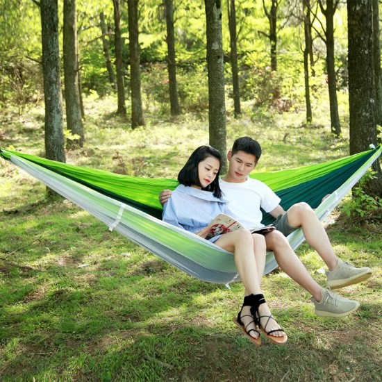 260x140cm Double People Mosquito Hammock Camping Garden Sleeping Hanging Bed Max Load 300kg