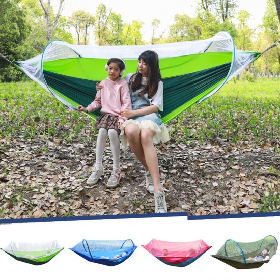 260x150cm Outdoor Double Hammock Hanging Swing Bed With Mosquito Net Camping Hiking