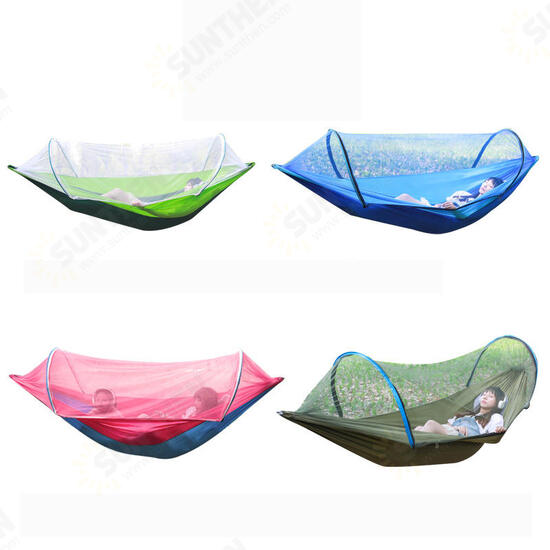 260x150cm Outdoor Double Hammock Hanging Swing Bed With Mosquito Net Camping Hiking