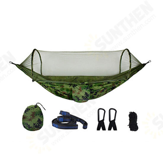 270x140cm Auto Quick Open Hammock Outdoor Camping Hanging Swing Bed With Mosquito Net Max Load 250kg