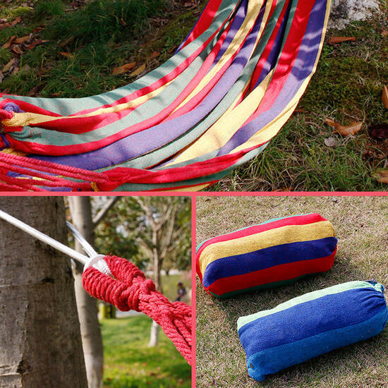 280x100cm Outdoor 2 People Double Hammock Portable Camping Parachute Hanging Swing Bed Max Load 350kg