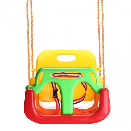 3-IN-1 Outdoor High Back Toddler Baby Swing Set Children Full Bucket Seat Swing For Outside Playground Park