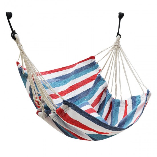 3.9x5.1in Hammock Chair Comfortable Easy Install Hanging Swing Seat with 2 Pillow Outdoor Indoor Camping Travel